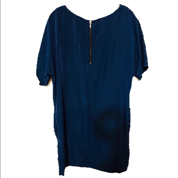 Zara Classic Shift Blue Dress with Pockets - Picture 12 of 13